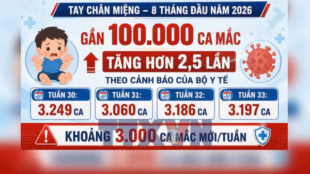 Nguy cơ lây lan bệnh tay chân miệng đầu năm học