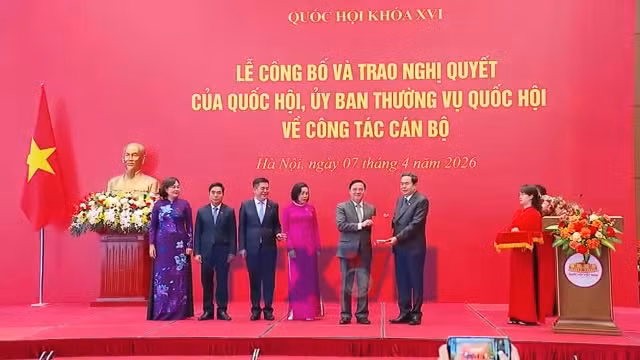 Công bố và trao Nghị quyết về công tác cán bộ