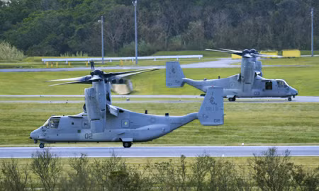 Sáu máy bay Osprey của Mỹ tới Okinawa ảnh 1