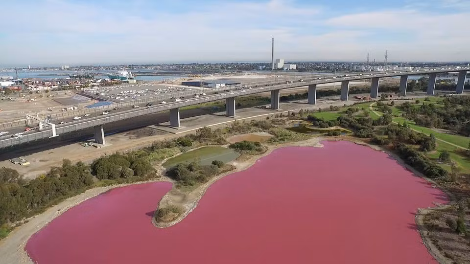 'Hồ máu' bất ngờ xuất hiện nhuốm đỏ Westgate, Australia ảnh 3