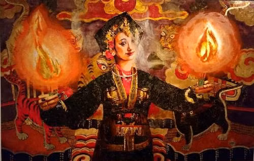 “Giá thánh” - triển lãm tranh về tín ngưỡng thờ Mẫu ảnh 2