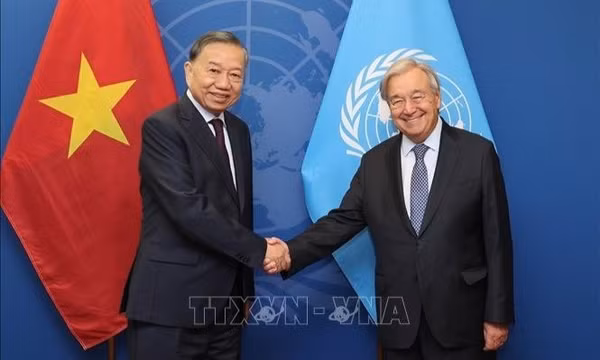 Tổng Bí thư, Chủ tịch nước Tô Lâm gặp Tổng Thư ký Liên hợp quốc António Guterres