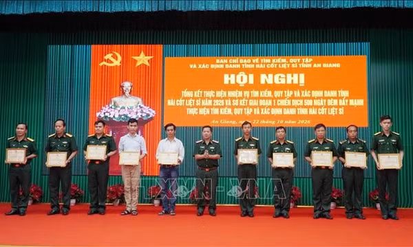 An Giang hoàn thành lấy mẫu sinh phẩm hài cốt liệt sĩ sớm 6,5 tháng