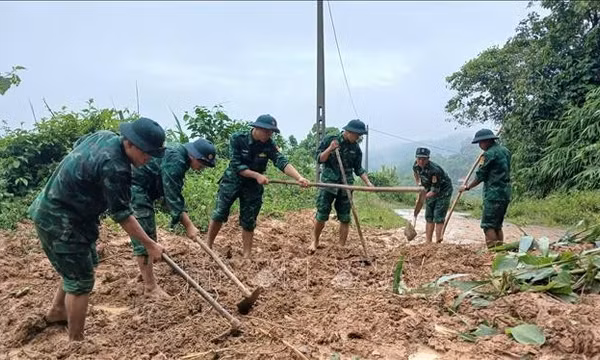 Quân đội chủ động ứng phó với mưa lớn, ngập lụt, lũ quét, sạt lở đất