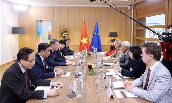 Tổng Bí thư, Chủ tịch nước Tô Lâm hội đàm với Chủ tịch Hội đồng châu Âu