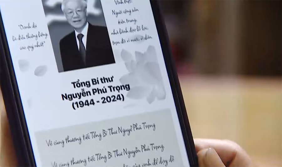 Triệu lời xúc động trên sổ tang điện tử
