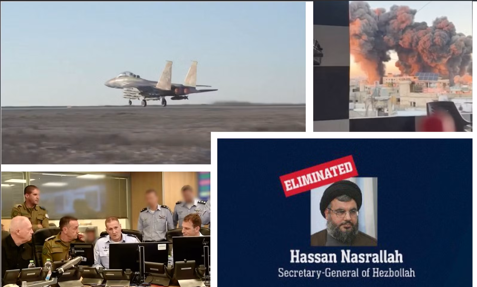 Quân đội Israel tấn công san phẳng 6 toà nhà giết chết thủ lĩnh Hezbollah
