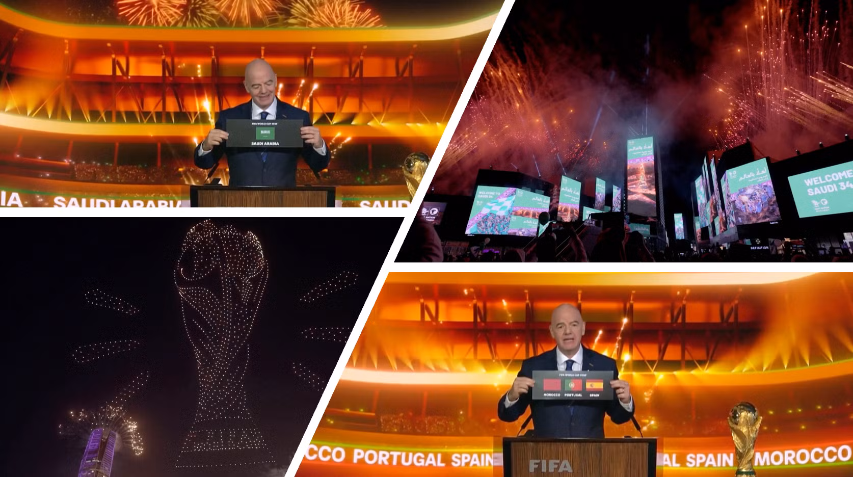 Chủ tịch FIFA thông báo các nước đăng cai tổ chức World Cup 2030 và 2034
