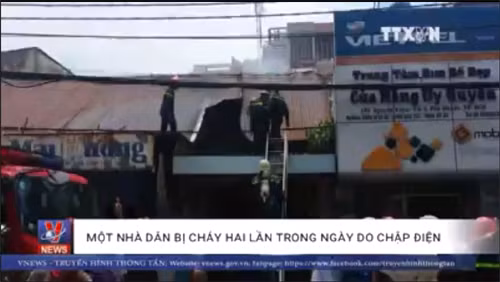 TP Hồ Chí Minh: Một nhà dân bị cháy hai lần trong ngày do chập điện