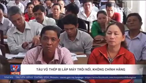 Tàu vỏ thép 67 bị lắp máy trôi nổi, không chính hãng