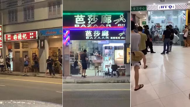 Người Singapore đổ xô cắt tóc trước lệnh phong tỏa đến tháng 6