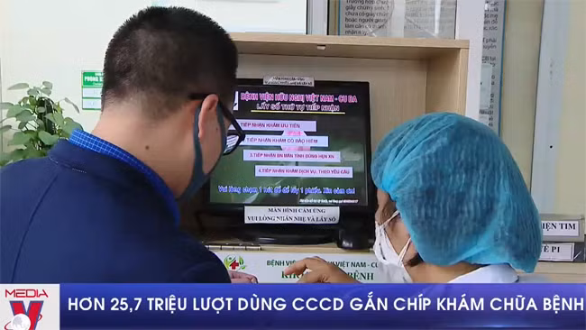 Hơn 25,7 triệu lượt dùng căn cước công dân gắn chíp khám chữa bệnh