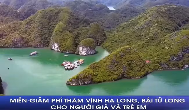 Miễn, giảm phí thăm Vịnh Hạ Long, Bái Tử Long cho người già và trẻ em