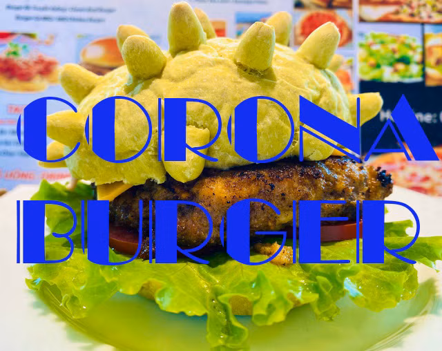 Bánh burger hình virus SARS-CoV-2 'đốn tim' thực khách Hà Nội