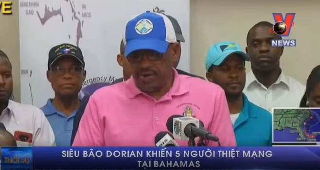 Siêu bão Dorian khiến 5 người thiệt mạng tại Bahamas