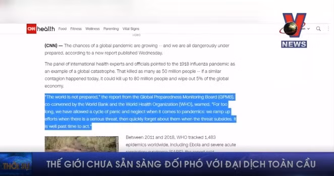 Thế giới chưa sẵn sàng đối phó với đại dịch toàn cầu