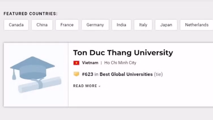 Lần đầu tiên Việt Nam có trường đại học lọt vào Top 700 của thế giới