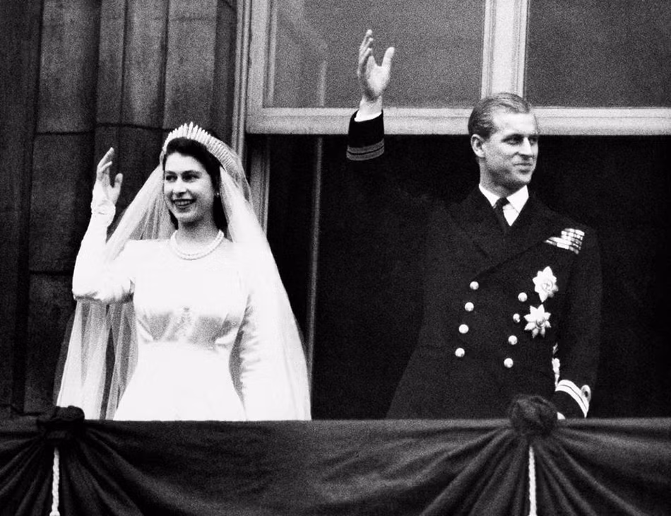 Lễ cưới của Nữ hoàng Elizabeth cùng chồng là Hoàng thân Philip. Ảnh: Getty Images