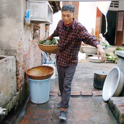 Làng gói bánh chưng vào vụ Tết ảnh 9