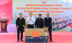 Chủ tịch Ủy ban Trung ương MTTQ Việt Nam dự Ngày hội Đại đoàn kết toàn dân tộc tại Sơn La 