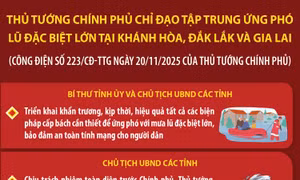 Thủ tướng Chính phủ chỉ đạo tập trung ứng phó lũ đặc biệt lớn 