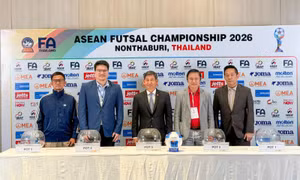 Việt Nam cùng bảng với chủ nhà Thái Lan tại Giải vô địch Futsal Đông Nam Á 2026