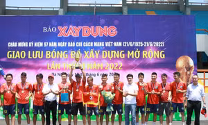 UBND huyện Thanh Trì vô địch Giao lưu bóng đá Xây dựng mở rộng lần thứ VI năm 2022