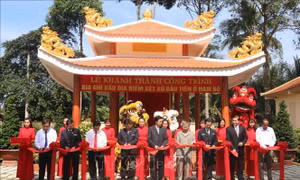 Khánh thành nhà bia ghi dấu địa điểm xét xử đầu tiên ở Nam Bộ