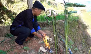 Độc đáo lễ cúng ruộng của người Mông ở Mù Cang Chải