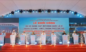 Khởi công dự án nâng cấp, mở rộng Quốc lộ 91