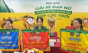55 VĐV trong nước và quốc tế tham dự Giải xe đạp nữ An Giang mở rộng 