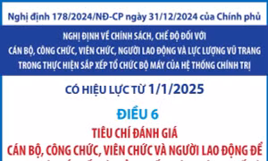 Tiêu chí đánh giá cán bộ, công chức, viên chức để thực hiện sắp xếp, giải quyết chế độ