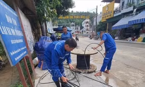 Phục hồi hoạt động của mạng viễn thông sau ảnh hưởng của bão số 3