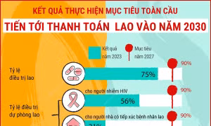 Kết quả thực hiện mục tiêu toàn cầu tiến tới thanh toán bệnh lao vào năm 2030