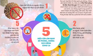 Năm điều cần làm ngay để phòng, chống dịch bệnh COVID-19