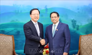 Thủ tướng Phạm Minh Chính tiếp Tổng giám đốc tài chính Tập đoàn Samsung