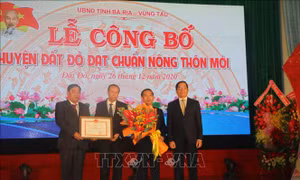 Bà Rịa-Vũng Tàu công bố huyện Đất Đỏ đạt chuẩn nông thôn mới