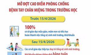 Hà Nội mở đợt cao điểm phòng chống bệnh tay chân miệng trong trường học