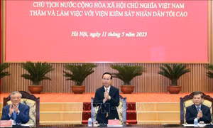 Chủ tịch nước Võ Văn Thưởng làm việc với Viện Kiểm sát nhân dân tối cao 