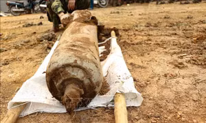Hủy nổ thành công quả bom nặng 340kg còn nguyên kíp nổ