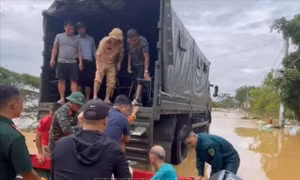 Hà Nội: Đưa người dân vùng ngập đến nơi an toàn
