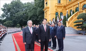 Chủ tịch nước Lương Cường chủ trì lễ đón chính thức Tổng Thư ký Liên hợp quốc