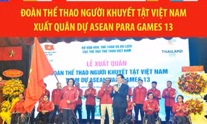 Đoàn Thể thao Người khuyết tật Việt Nam xuất quân dự ASEAN Para Games 13