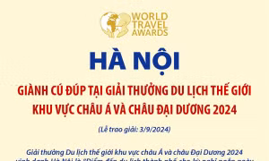 Hà Nội giành cú đúp tại Giải thưởng Du lịch thế giới khu vực châu Á và châu Đại Dương 2024