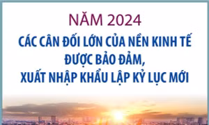 Năm 2024: Các cân đối lớn của nền kinh tế được bảo đảm, xuất nhập khẩu lập kỷ lục mới