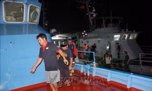 Thành phố Hồ Chí Minh: Kịp thời ứng cứu 11 thuyền viên gặp nạn trên vùng biển Vũng Tàu
