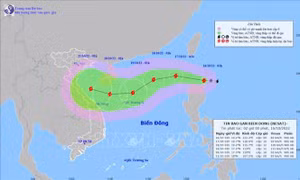Tối 16/10 bão NESAT đi vào Biển Đông, giật cấp 12, có khả năng mạnh thêm 