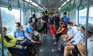 Phòng, chống dịch COVID-19 trên các chuyến tàu Cát Linh - Hà Đông