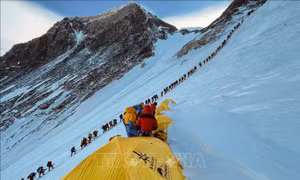 Tuyết rơi dày cản trở hoạt động du lịch tại khu vực núi Everest