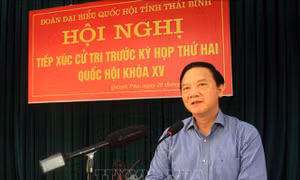 Phó Chủ tịch Quốc hội Nguyễn Khắc Định tiếp xúc cử tri tại Thái Bình